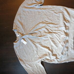 Maurices Heather Gray Henley Top